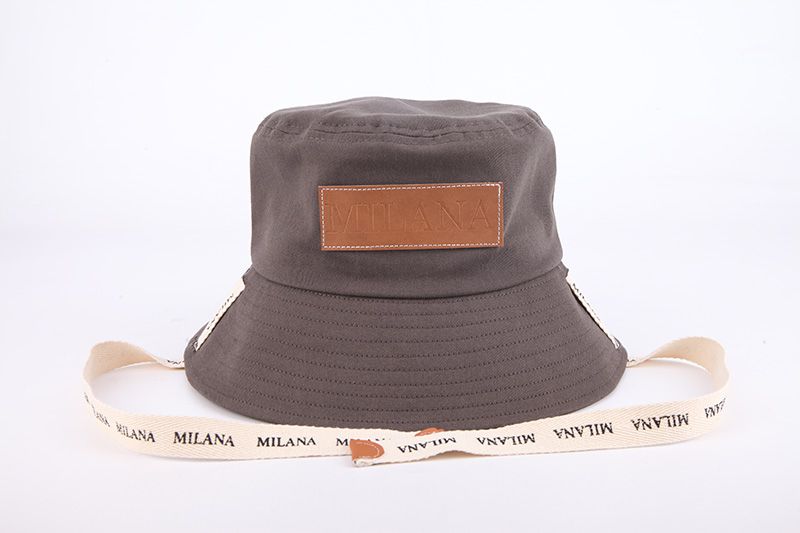 Milana Leather Patch Bucket Hat