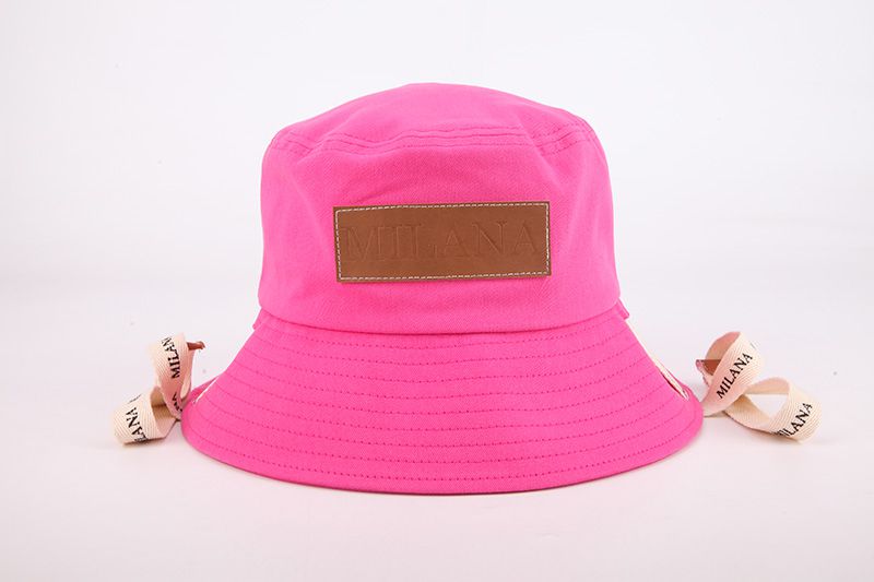 Milana Leather Patch Bucket Hat