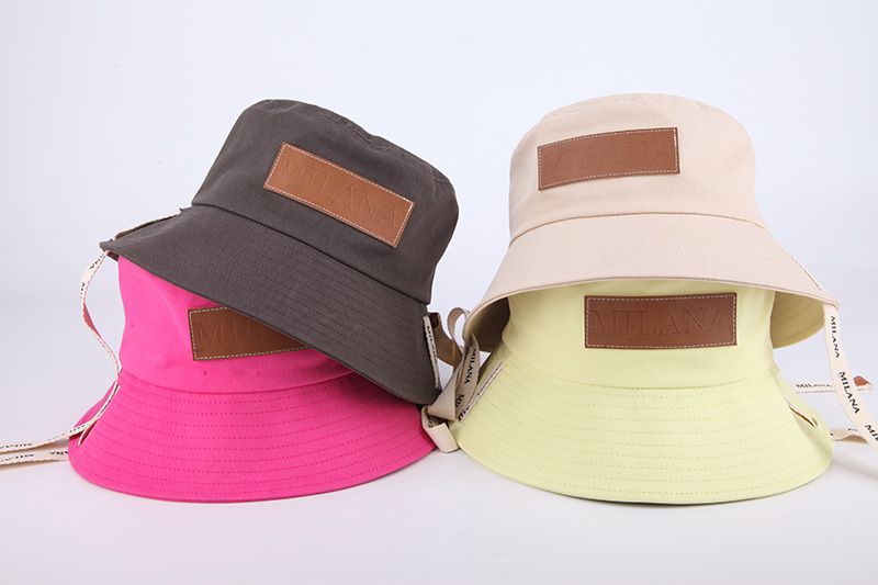 Milana Leather Patch Bucket Hat