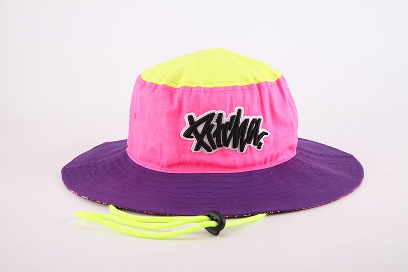 Colorful Wide Brim Bucket Hat