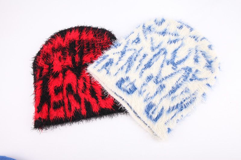 Fuzzy Jacquard Beanie