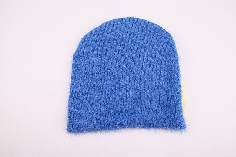 Fuzzy Jacquard Letter Beanie