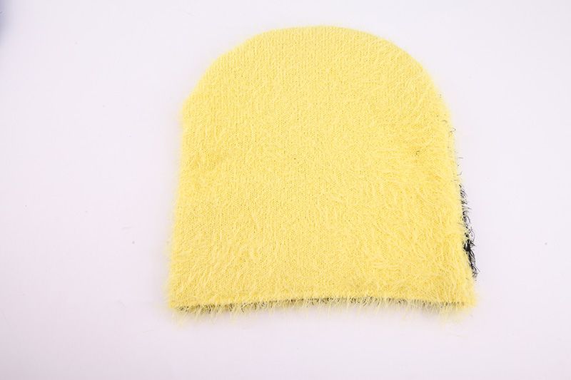 Fuzzy Jacquard Letter Beanie